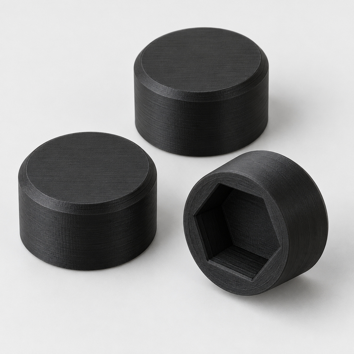 AI-generated product illustration: M8 Bolt Head Cover Caps