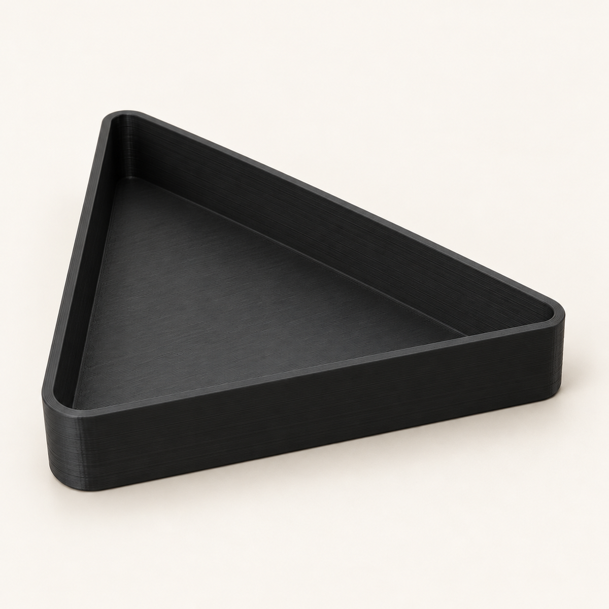 AI-generated illustration of black Triangular Corner Storage Trays