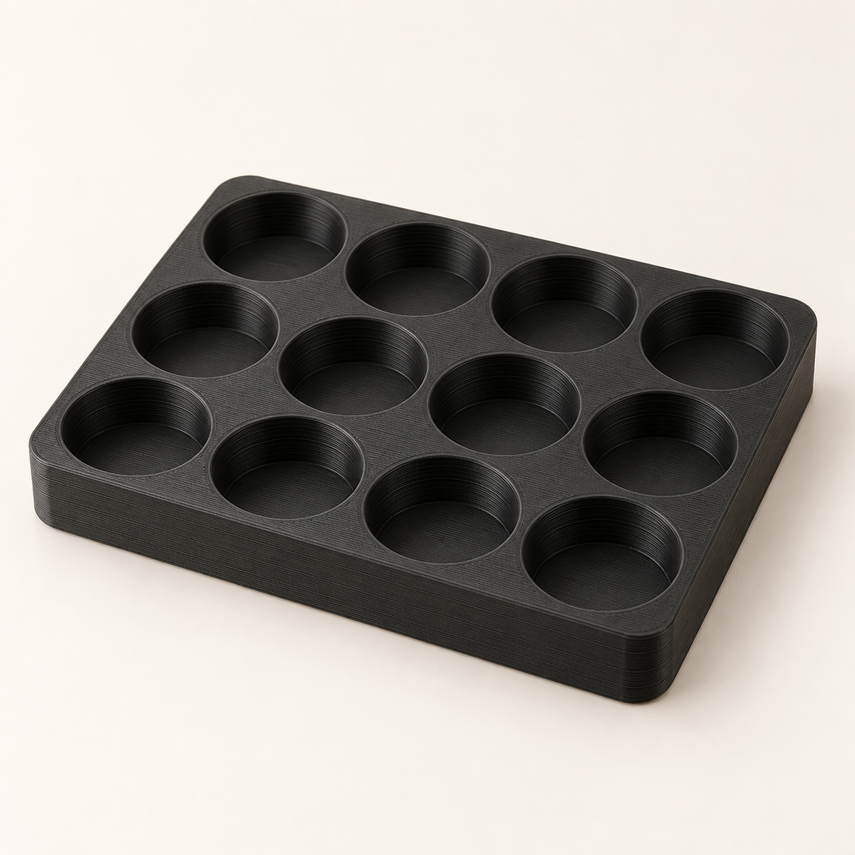 AI-generated illustration of black Sewing Bobbin Storage Trays